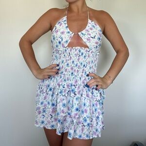 ISABELLES CABINET HALTER MINI SUMMER DRESS